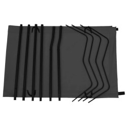 Lits de camping 2 pcs 180x60x19 cm Tissu Oxford et acier Noir 