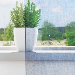 Rideaux en voile avec passe-tringles 2 pcs bleu royal 