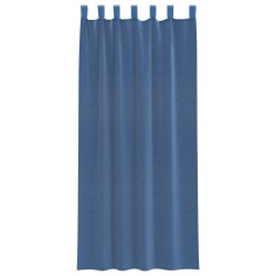 Rideaux en voile avec passe-tringles 2 pcs bleu royal 