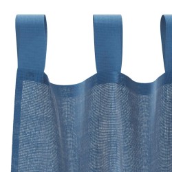Rideaux en voile avec passe-tringles 2 pcs bleu royal 