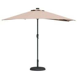 Parasol de jardin Taupe 294 x 150 x 224 cm tissu 