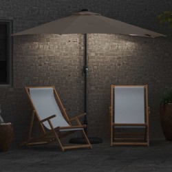 Parasol de jardin Taupe 294 x 150 x 224 cm tissu 