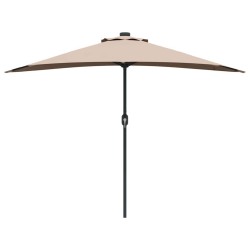 Parasol de jardin Taupe 294 x 150 x 224 cm tissu 
