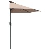 Parasol de jardin Taupe 294 x 150 x 224 cm tissu 