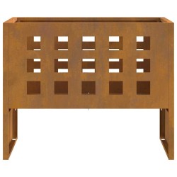 Fire Pit Rectangulaire 50x30x40 cm en Acier Weathering 