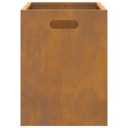 Fire Pit Rectangulaire 50x30x40 cm en Acier Weathering 