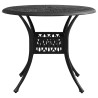 Table de jardin Noir 90x90x74 cm Aluminium coulé 