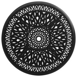 Table de jardin Noir 90x90x74 cm Aluminium coulé 