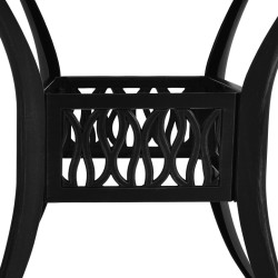 Table de jardin Noir 90x90x74 cm Aluminium coulé 
