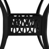Table de jardin Noir 90x90x74 cm Aluminium coulé 