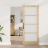 Porte coulissante avec quincaillerie 86x211 cm en pin massif 