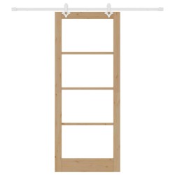 Porte coulissante avec quincaillerie 86x211 cm en pin massif 