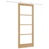 Porte coulissante avec quincaillerie 86x211 cm en pin massif 