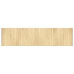 Tapis rectangulaire naturel clair 100x400 cm bambou 