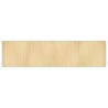 Tapis rectangulaire naturel clair 100x400 cm bambou 