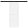 Porte Coulissante avec Ensemble de Quincaillerie 'ORKDAL'en Bois Massif Blanc 