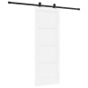 Porte Coulissante avec Ensemble de Quincaillerie 'ORKDAL'en Bois Massif Blanc 