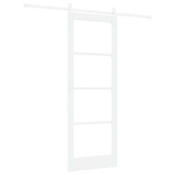 Porte coulissante avec quincaillerie blanche 78x211 cm Bois massif en pin 