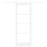 Porte coulissante avec quincaillerie blanche 78x211 cm Bois massif en pin 