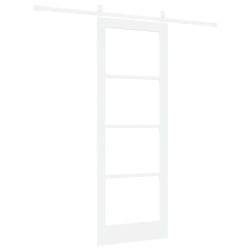 Porte coulissante avec quincaillerie blanche 78x211 cm Bois massif en pin 