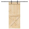 Porte coulissante et kit de quincaillerie 100x210 cm pin massif 