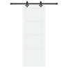 Porte coulissante avec le kit 'ORKDAL'en Bois massif blanc 