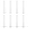 Poteaux de clôture argentés 44 pcs Argent 100 cm x 1.5 m. 