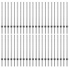 Poteaux de clôture argentés 44 pcs Gris 100 x 1 m Acier 
