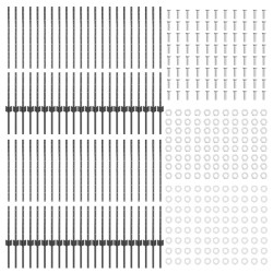 Poteaux de clôture argentés 44 pcs Gris 100 x 1 m Acier 