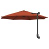 Parasol mural terracotta 250 cm 
