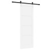 Porte Coulissante avec Kit de Matériel 'ORKDAL' - Blanc en Bois Massif Pin 