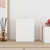 Sacs en papier 50 pcs avec poignées blanc 18x8x22 cm 