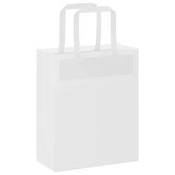 Sacs en papier 50 pcs avec poignées blanc 18x8x22 cm 