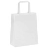 Sacs en papier 50 pcs avec poignées blanc 18x8x22 cm 