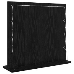 Miroir de vanité avec lumières LED Chêne noir 60x55x18 cm 