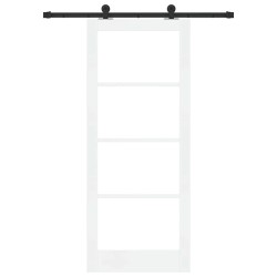 Porte coulissante avec le kit de quincaillerie 'ORKDAL'Blanche 83 x 202 cm 