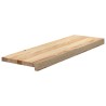 Marches d'escalier 2 pcs non traité bois de chêne massif 