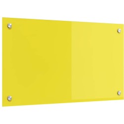 Dosseret de cuisine en verre trempé jaune 70x40x0,6 cm 