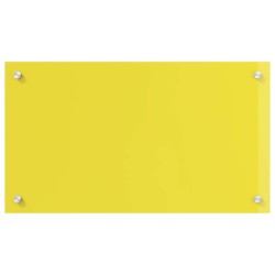 Dosseret de cuisine en verre trempé jaune 70x40x0,6 cm 