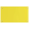 Dosseret de cuisine en verre trempé jaune 70x40x0,6 cm 