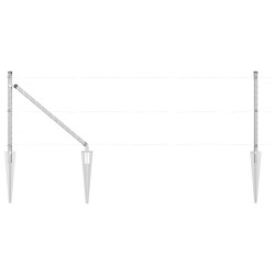 Ensemble de poteaux de clôture 7 pcs Argent Ø32mm 60 cm 