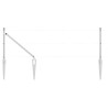 Ensemble de poteaux de clôture 7 pcs Argent Ø32mm 60 cm 
