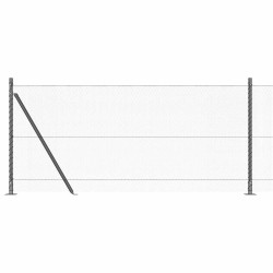 Clôture hexagonale Grise 0,8x50 m Acier 