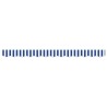 Balustrade de store pour cadre de 2,5 m - Bleu et Blanc, dimensions 2,3x0,2 m 