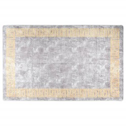 Tapis lavable antidérapant 160x230 cm gris 