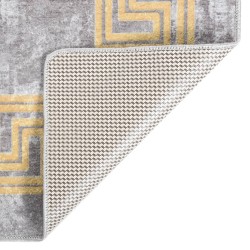 Tapis lavable antidérapant 160x230 cm gris 