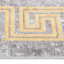 Tapis lavable antidérapant 160x230 cm gris 