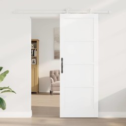 Porte coulissante avec quincaillerie 'ORKDAL'en bois massif de pin 
