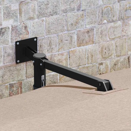 Parasol de Jardin Mural Taupe 247 cm 