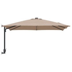 Parasol de Jardin Mural Taupe 247 cm 